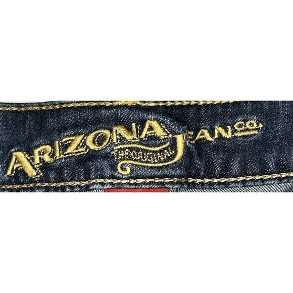 Arizona Womens Jean Shorts Distressed Denim Button Zip Blue Size 5 Juniors - Picture 8 of 12